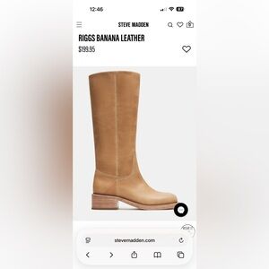 Steve Madden Riggs Banana Leather Boots LIKE NEW - never worn!